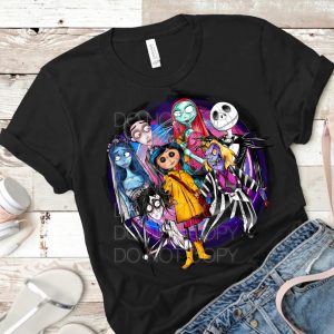 Jack and Sally Plus Friends Mash-Up Screen Transfer T-Shirt