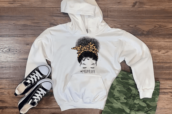 #MomLife Afro Puff Hoodie
