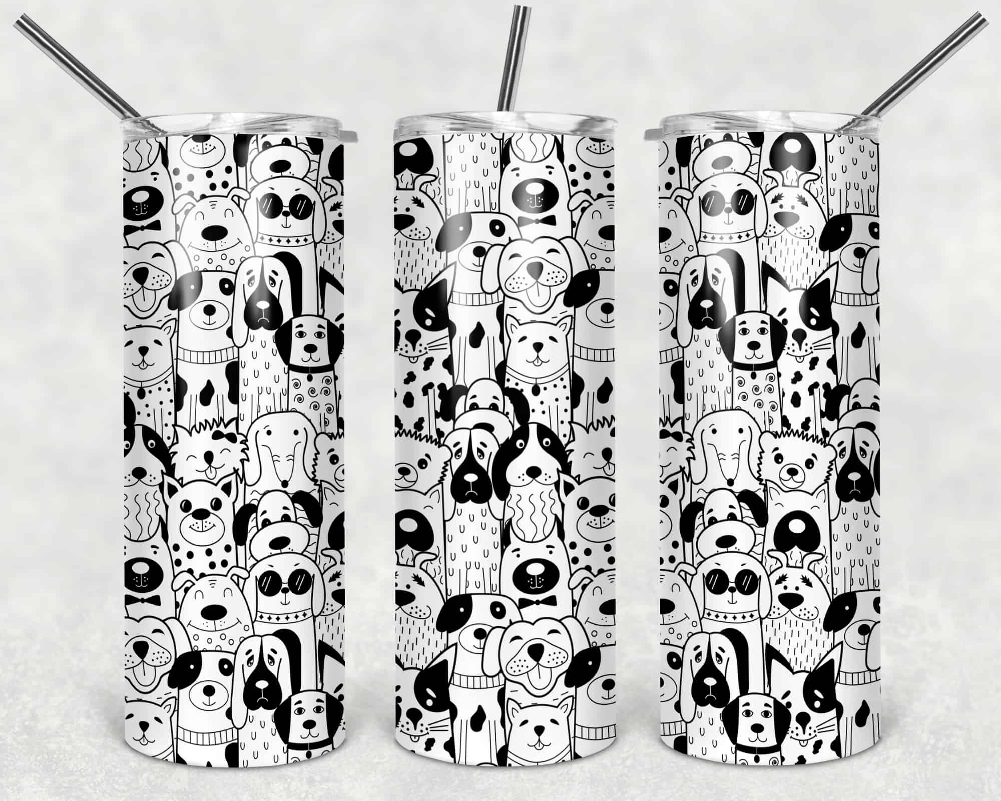 Black and White Dogs