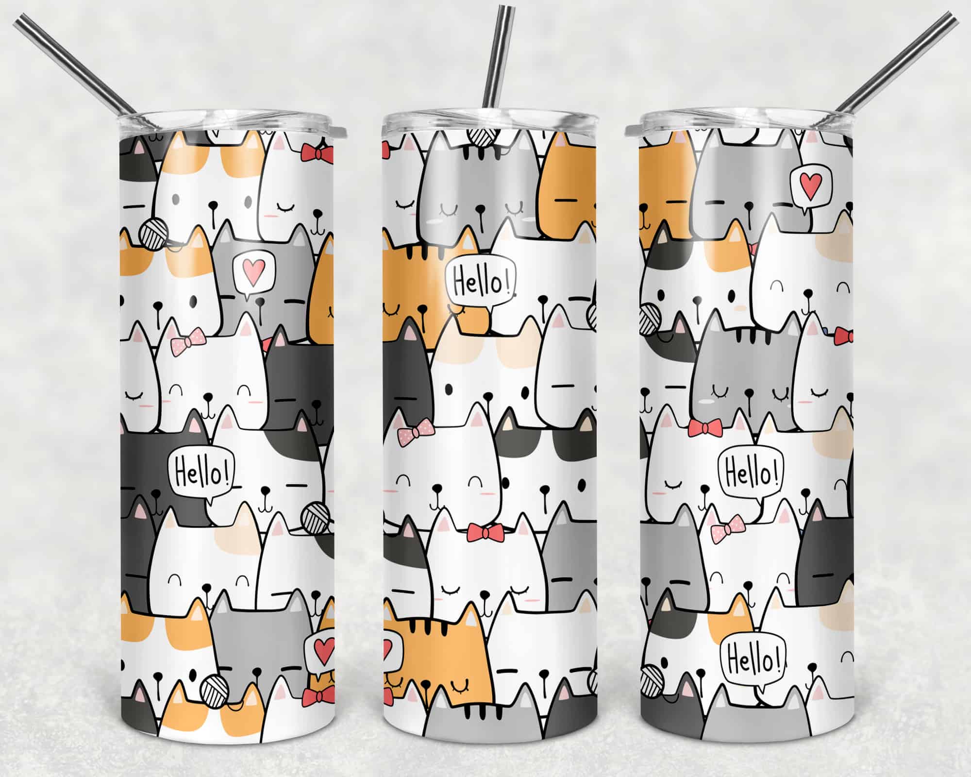 Cartoon Cats Hello