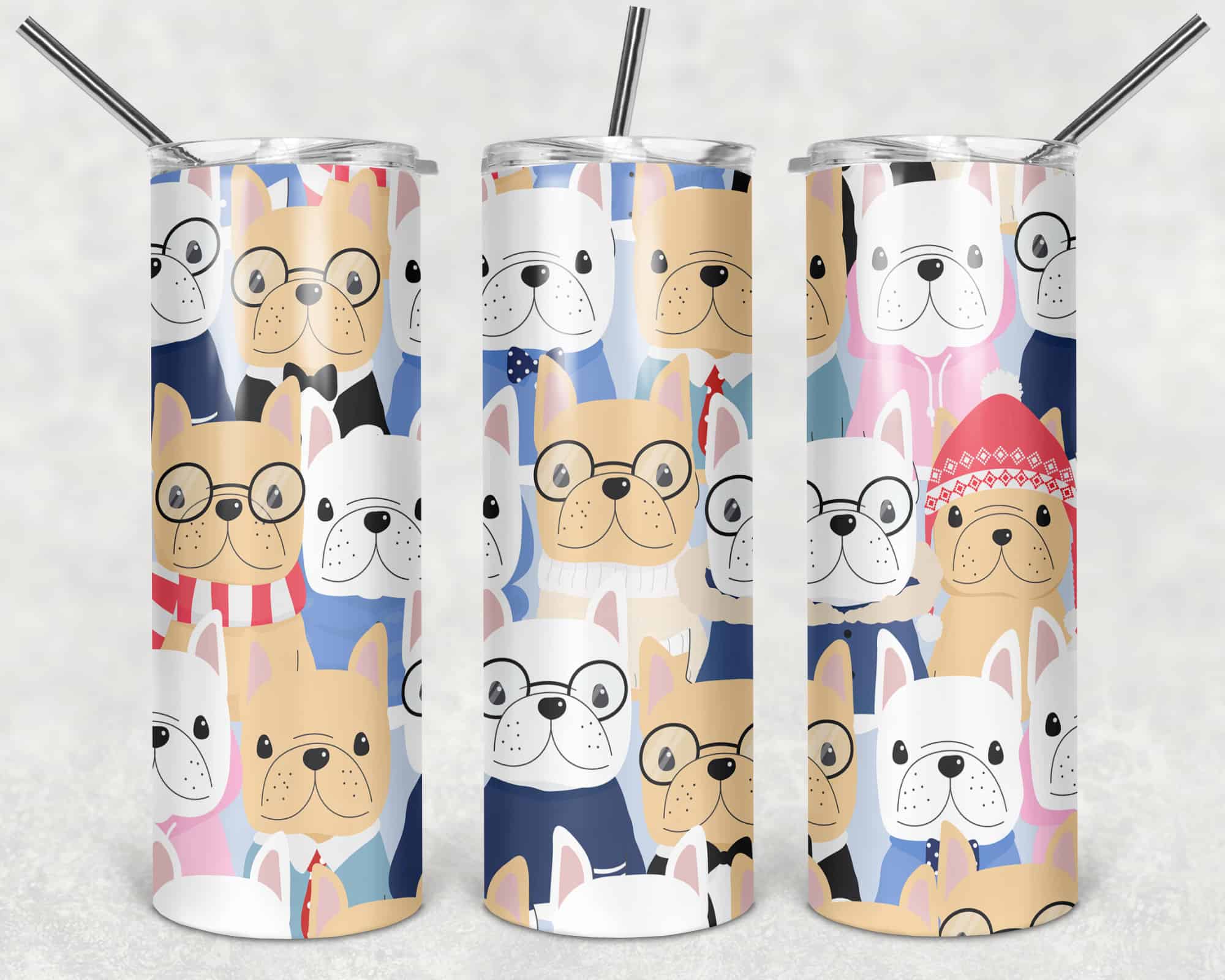 Cartoon Dogs Wearing Glasses