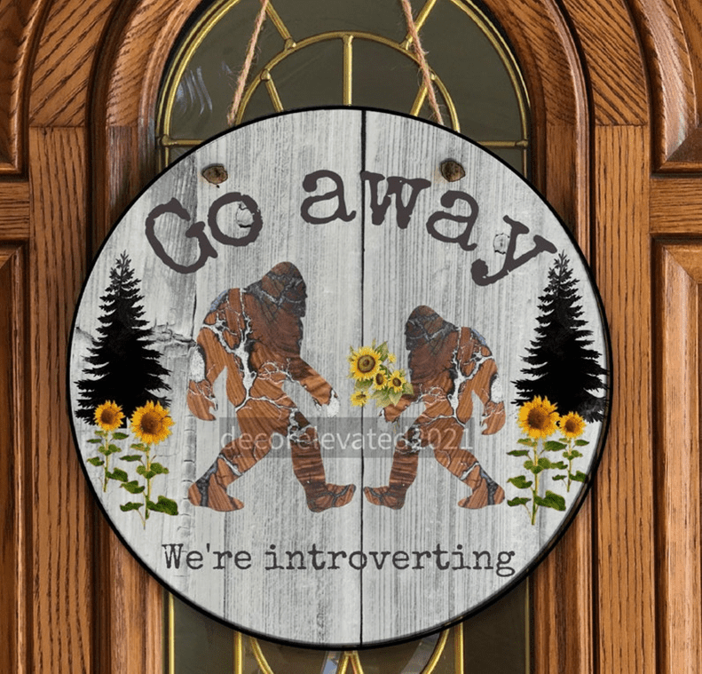 We're Introverting Door Hanger 12"
