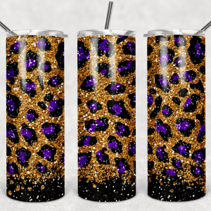 Purple Leopard Glitter