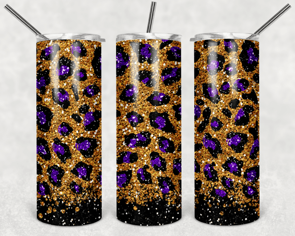 Purple Leopard Glitter