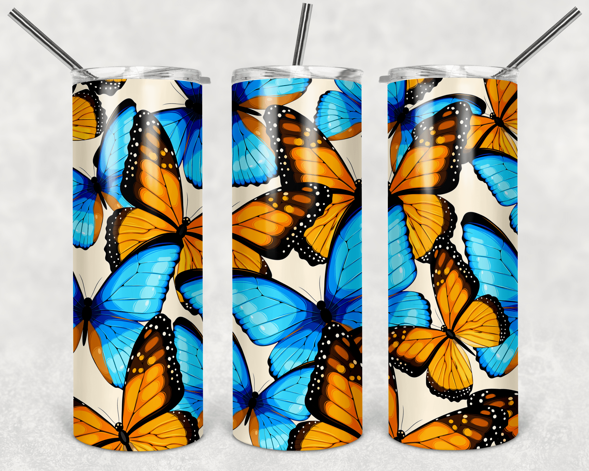 Blue and Orange Butterfly