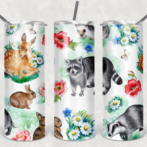 Racoon deer Rabbit and Opossum