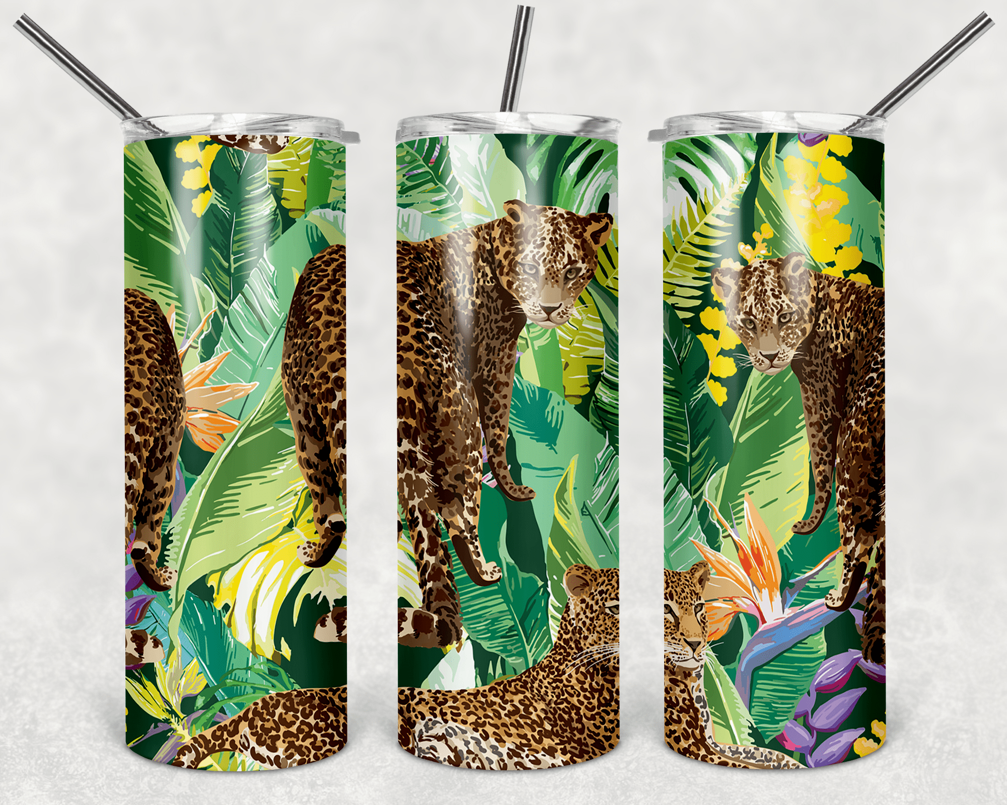 Leopard W/Leaves
