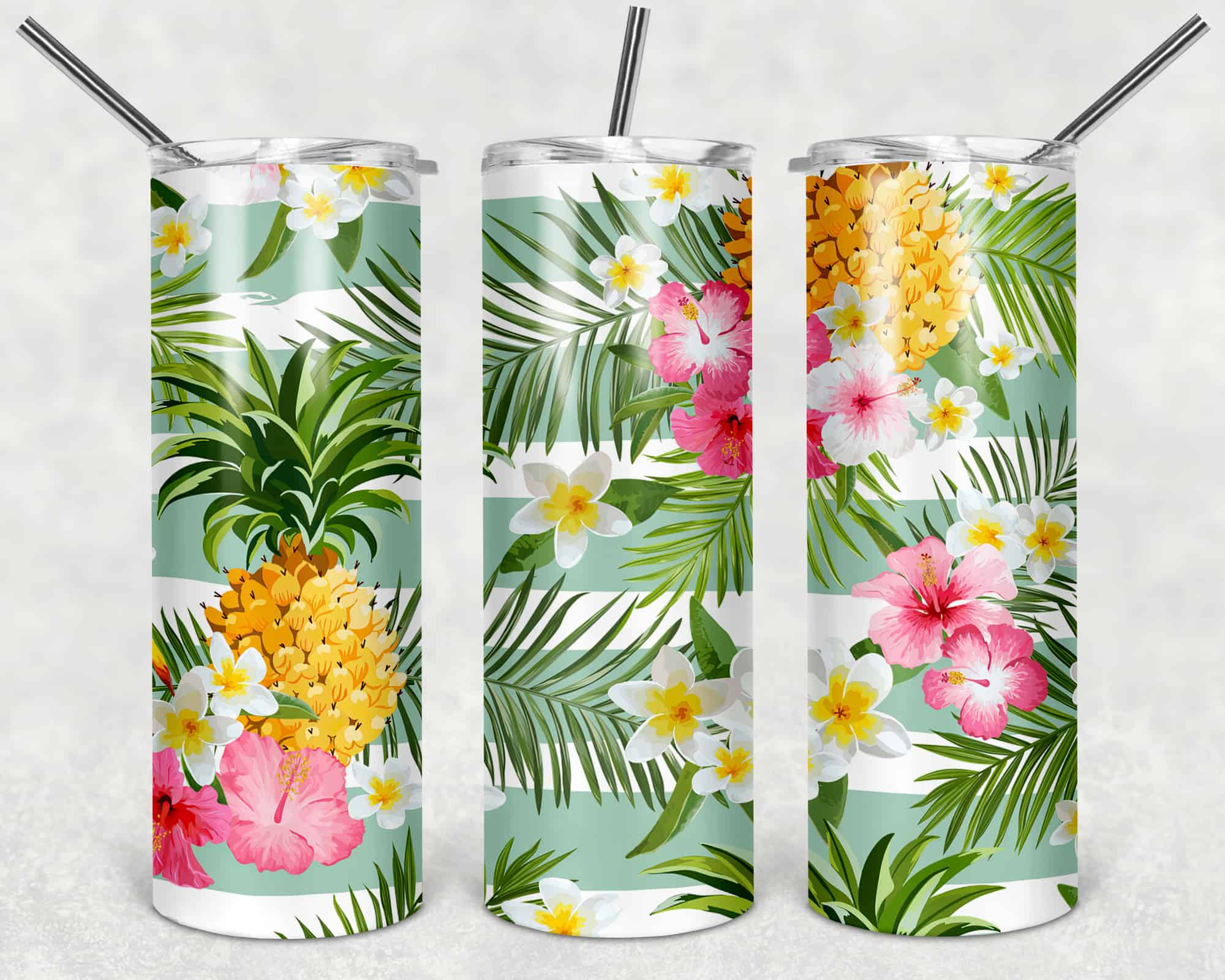 Luau Flowers and Pineapple