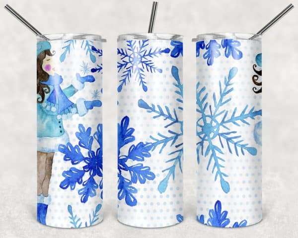 Blue Snowflakes W Girl