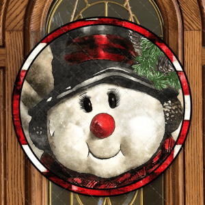 Snowman Door Hanger 12"