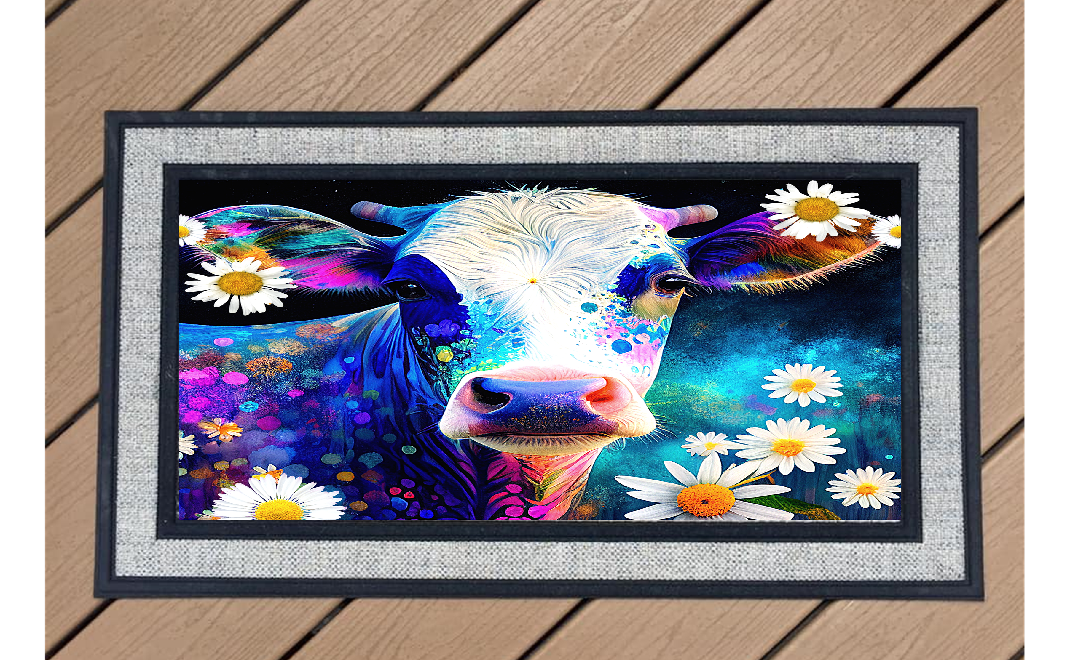 Cow with Daisies