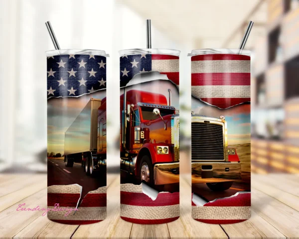 Designs Patriotic American Truck