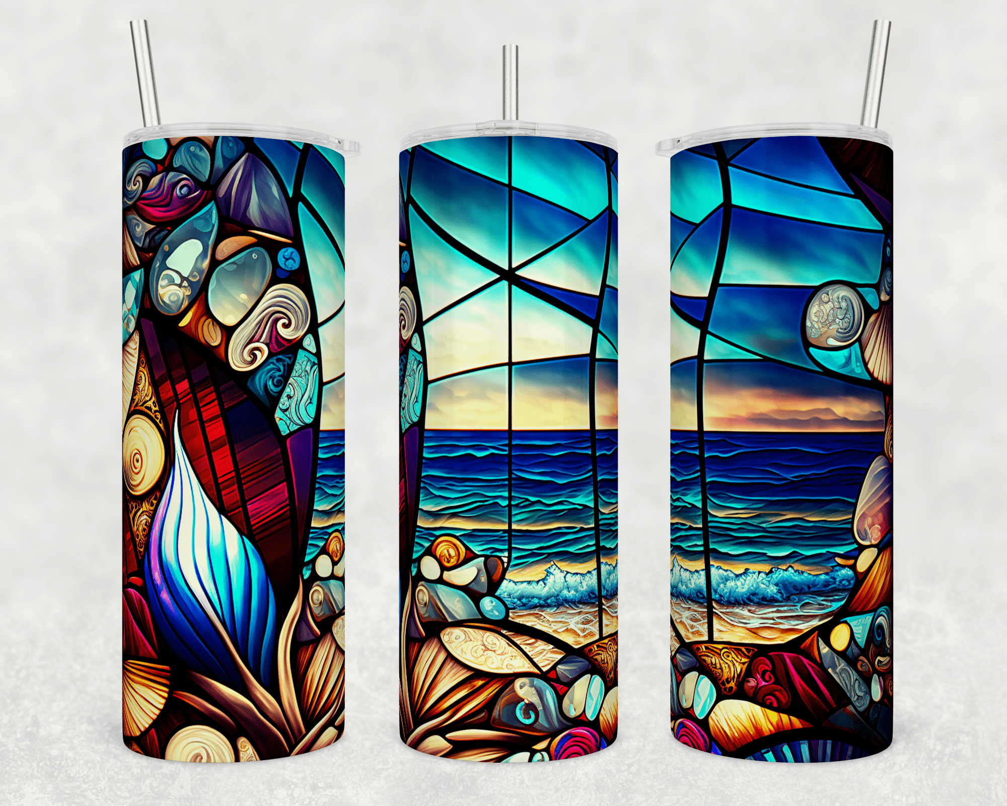 Ocean Seashells - Stained Glass