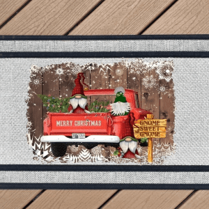 Red Truck Merry Christmas Gnomes