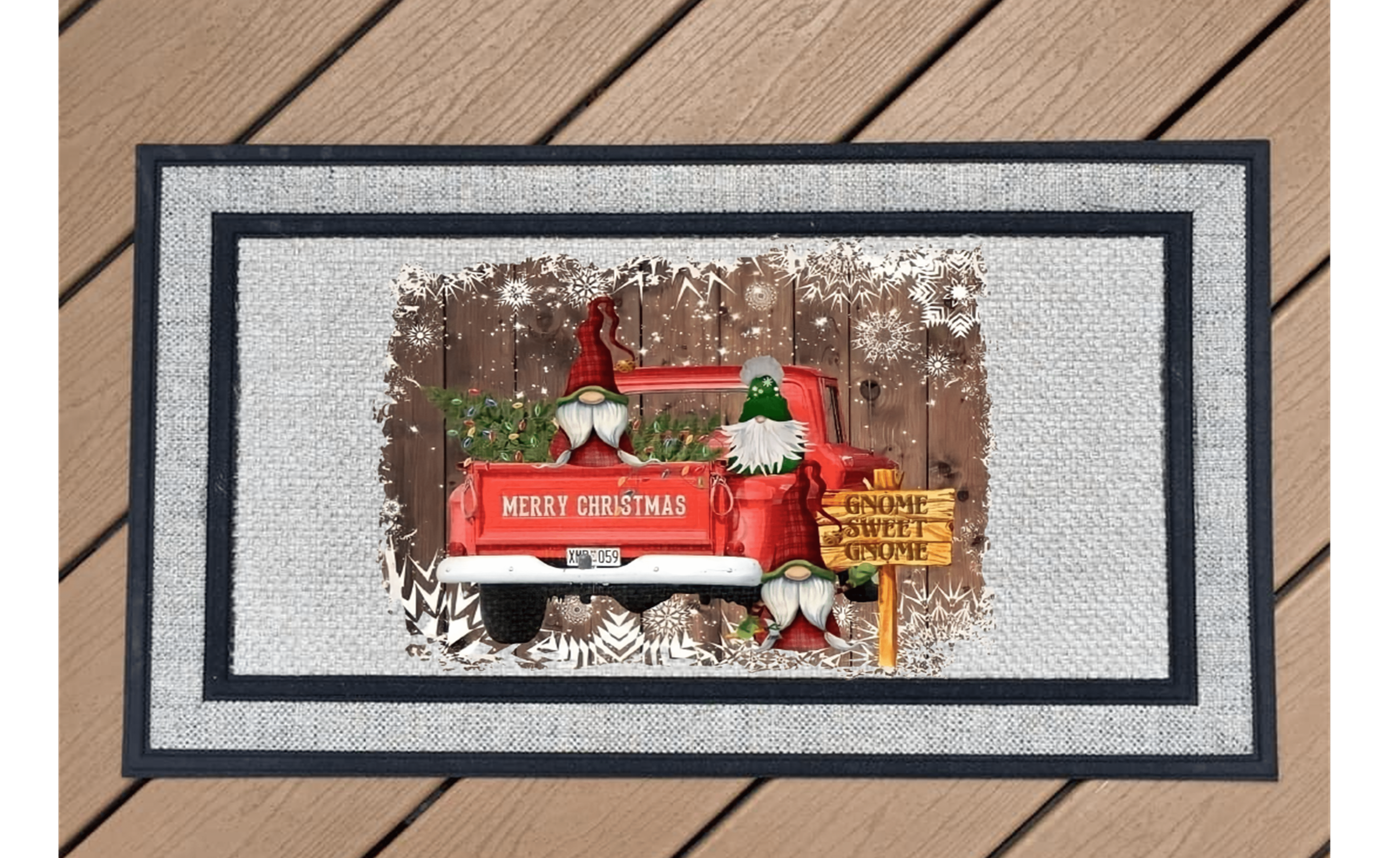 Red Truck Merry Christmas Gnomes