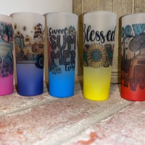Frosted Glass Ombre Shot Glasses