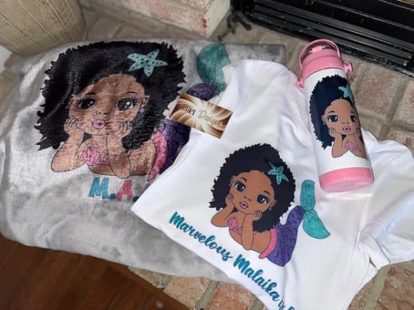 Kids Blanket and Sequin Pillow Gift Set