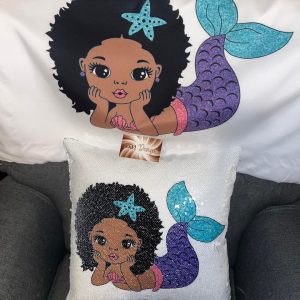 Kids Blanket and Sequin Pillow Gift Set