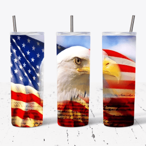Eagle and USA Flag