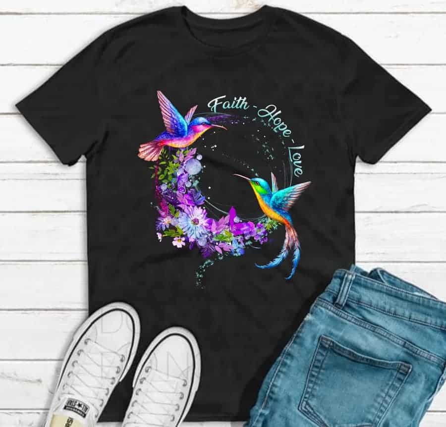 Faith Hope Love Hummingbirds