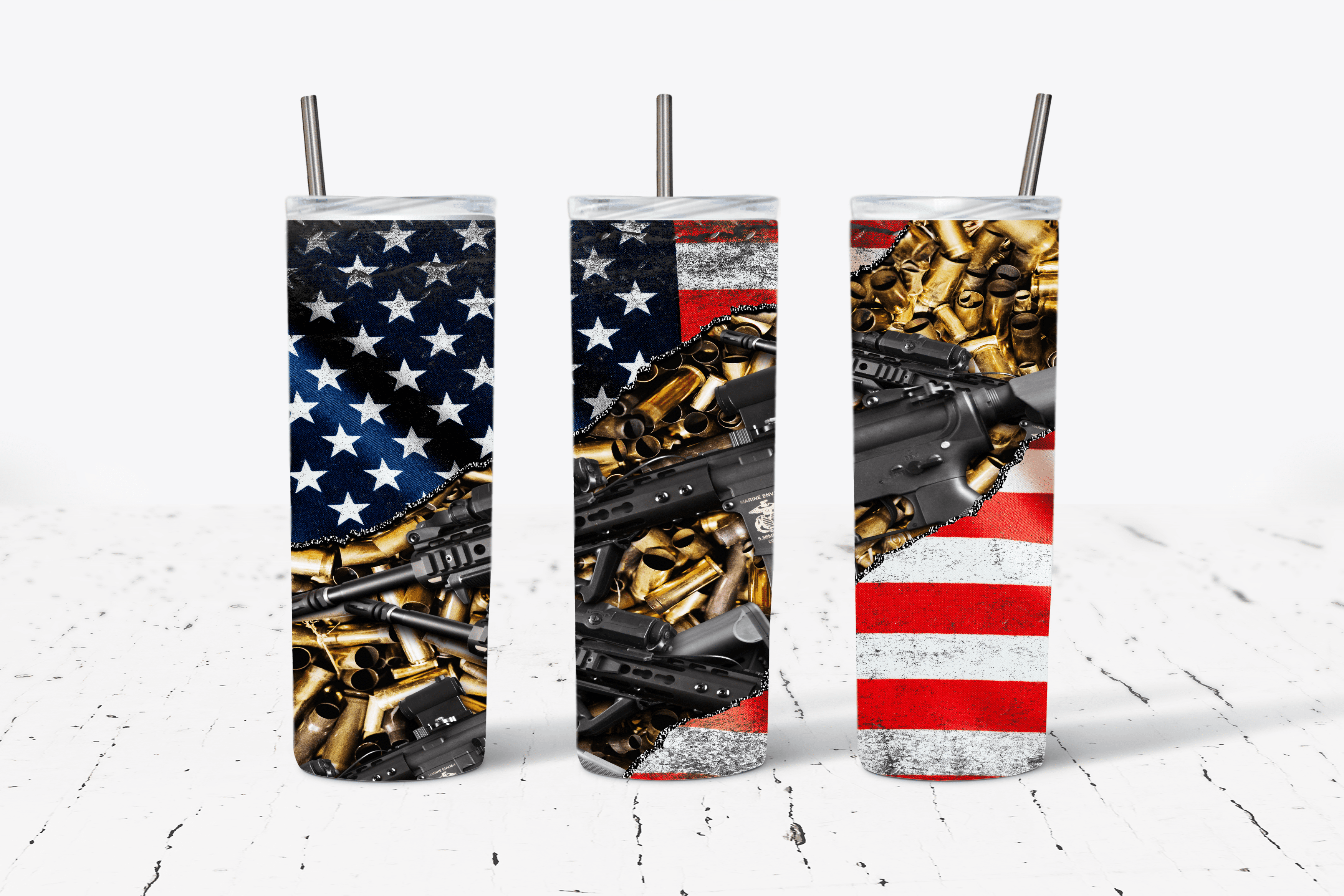 USA Flag Guns and Ammo