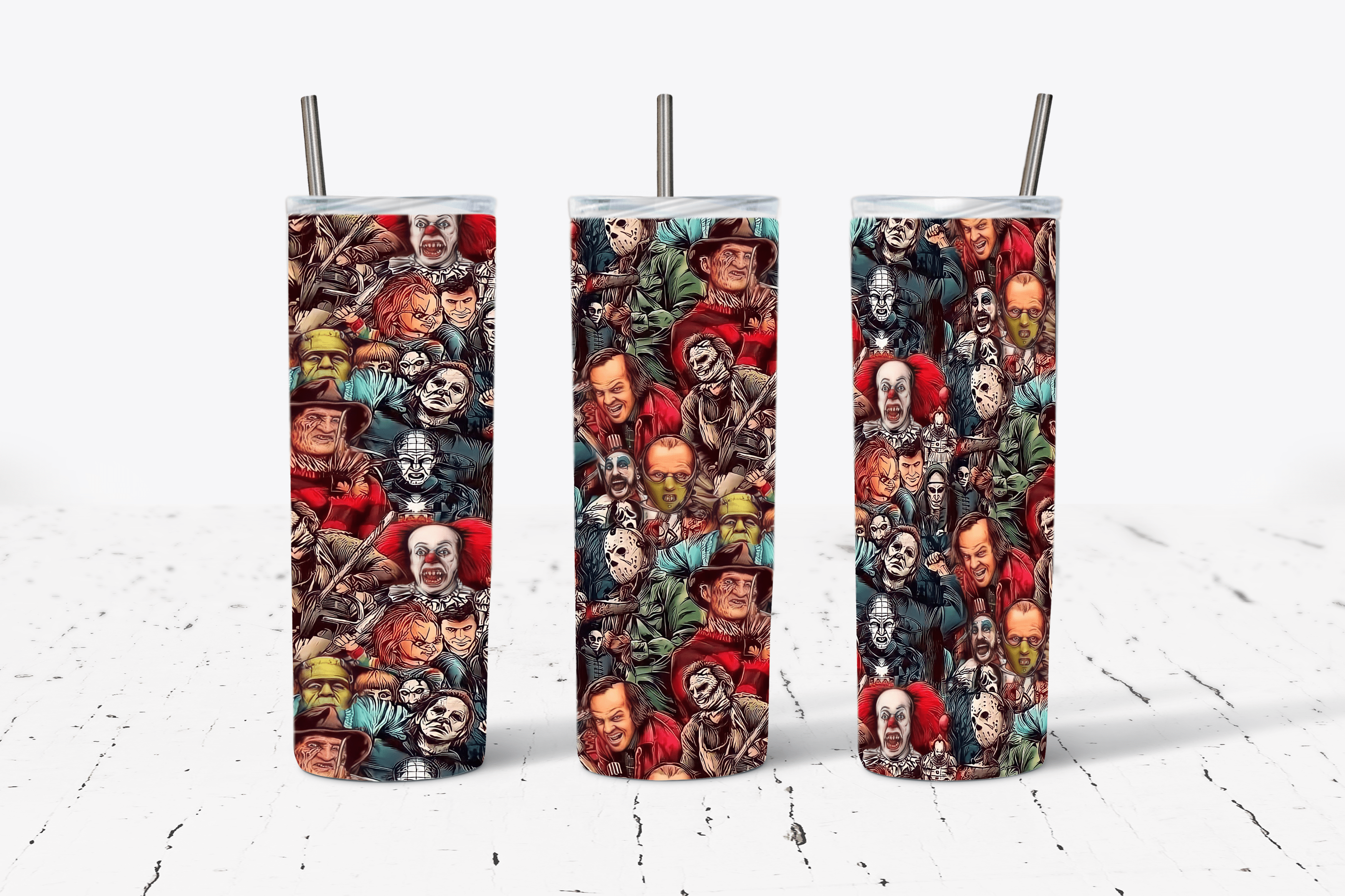 Horror Movie Villian Collage