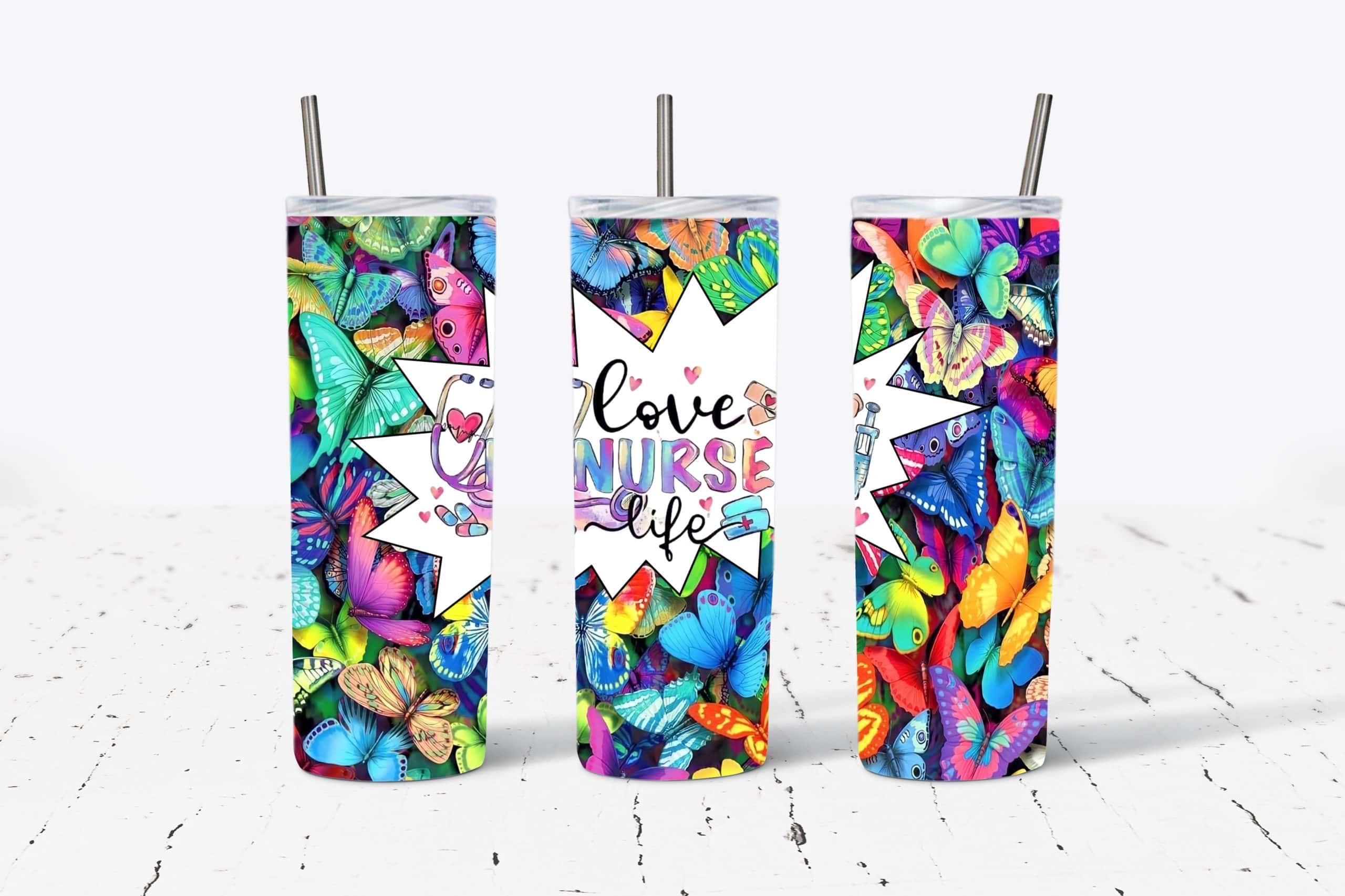 Love Nurse Life with Butterflies