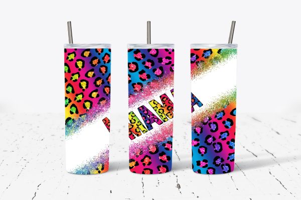 Mama Rainbow Leopard Print