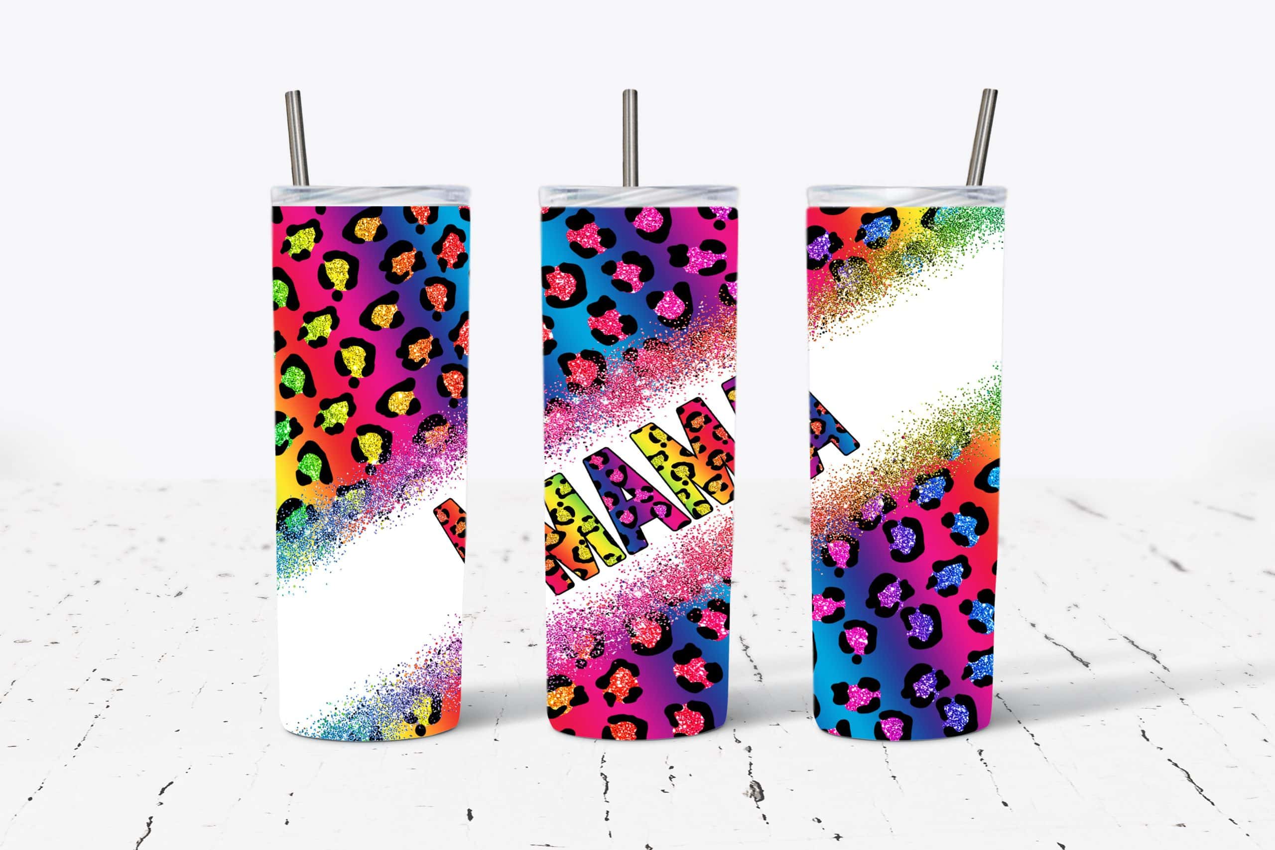 Mama Rainbow Leopard Print