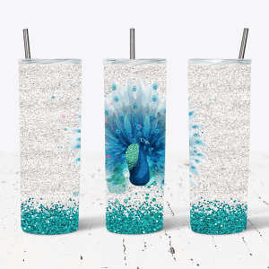 Peacock and Blue Glitter