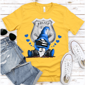 Blue Line Flag Police Gnome