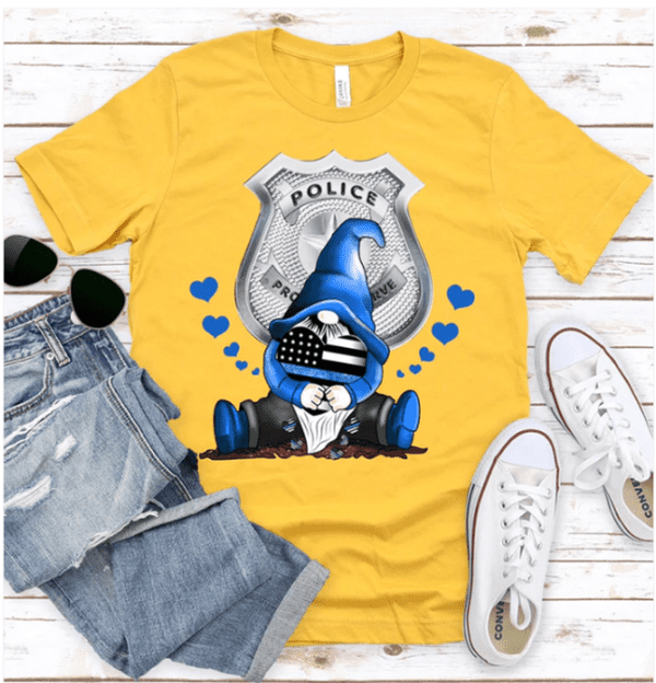 Blue Line Flag Police Gnome