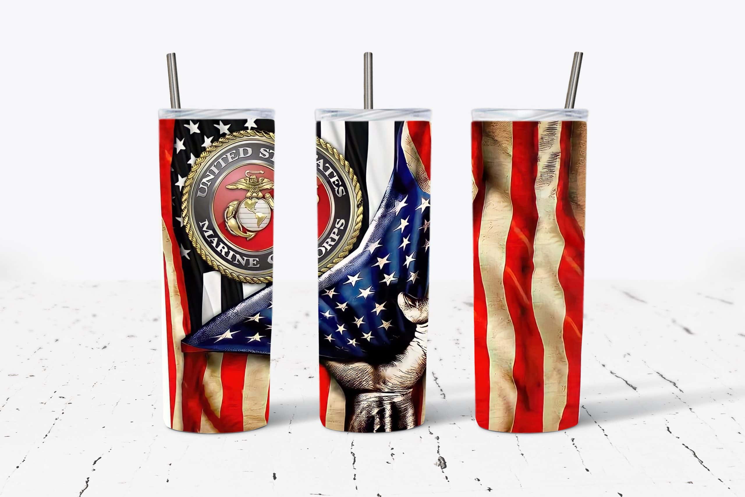 Marine Corps Emblem and Flag