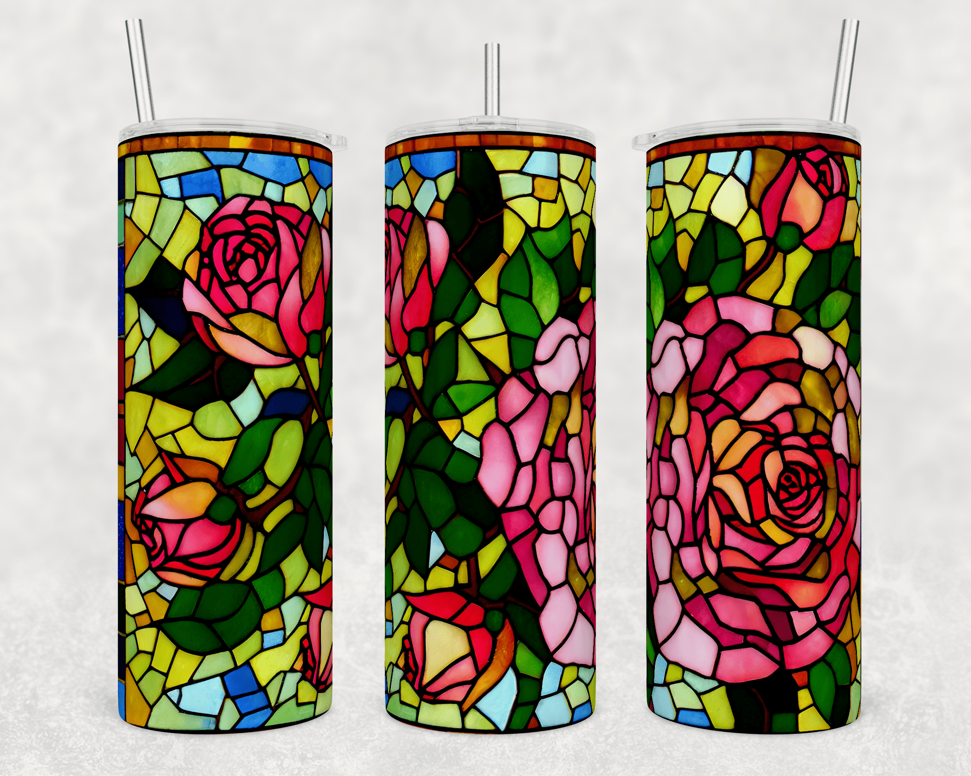 Stained Glass Roses
