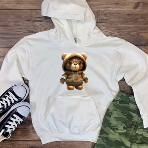 Fashion Bear Hoodie and Glasses
