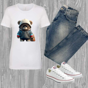 Fashion Bear White Hat