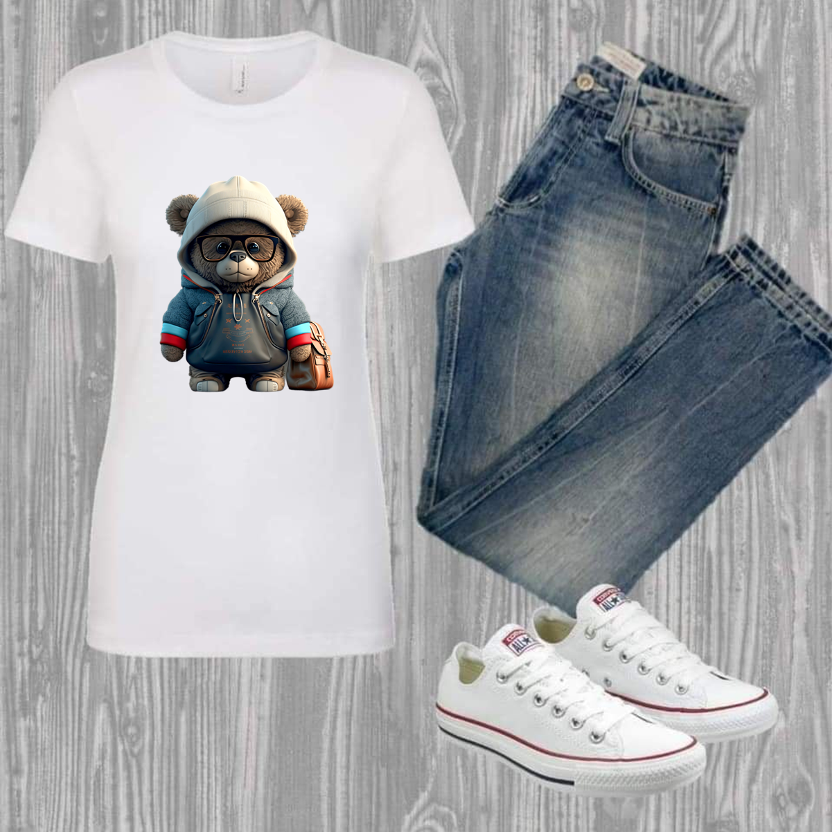 Fashion Bear White Hat