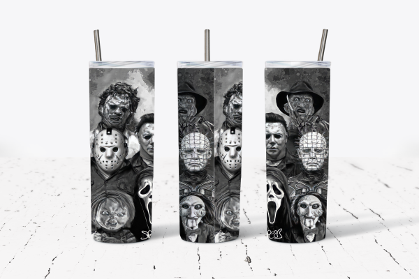 Scary Movie Villain Black & White