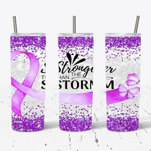 Stronger Than the Storm - Purple Cancer Ribbon