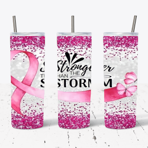 Stronger Than the Storm - Pink Cancer Ribbon