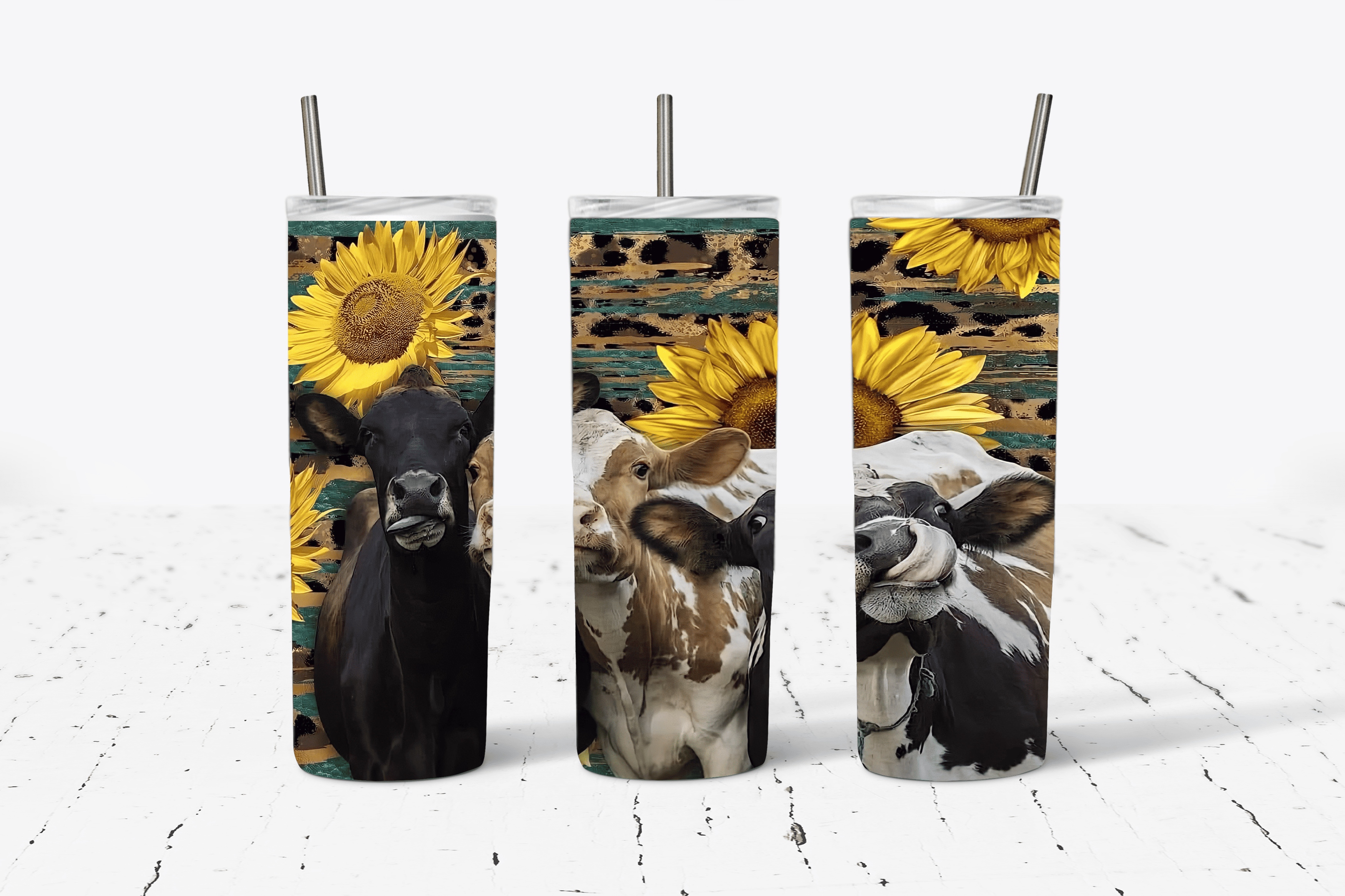 Three Cows and Daisies