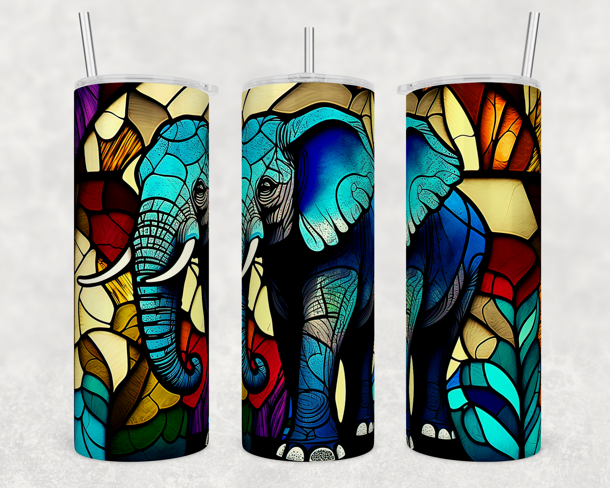 Stained Glass Elephant