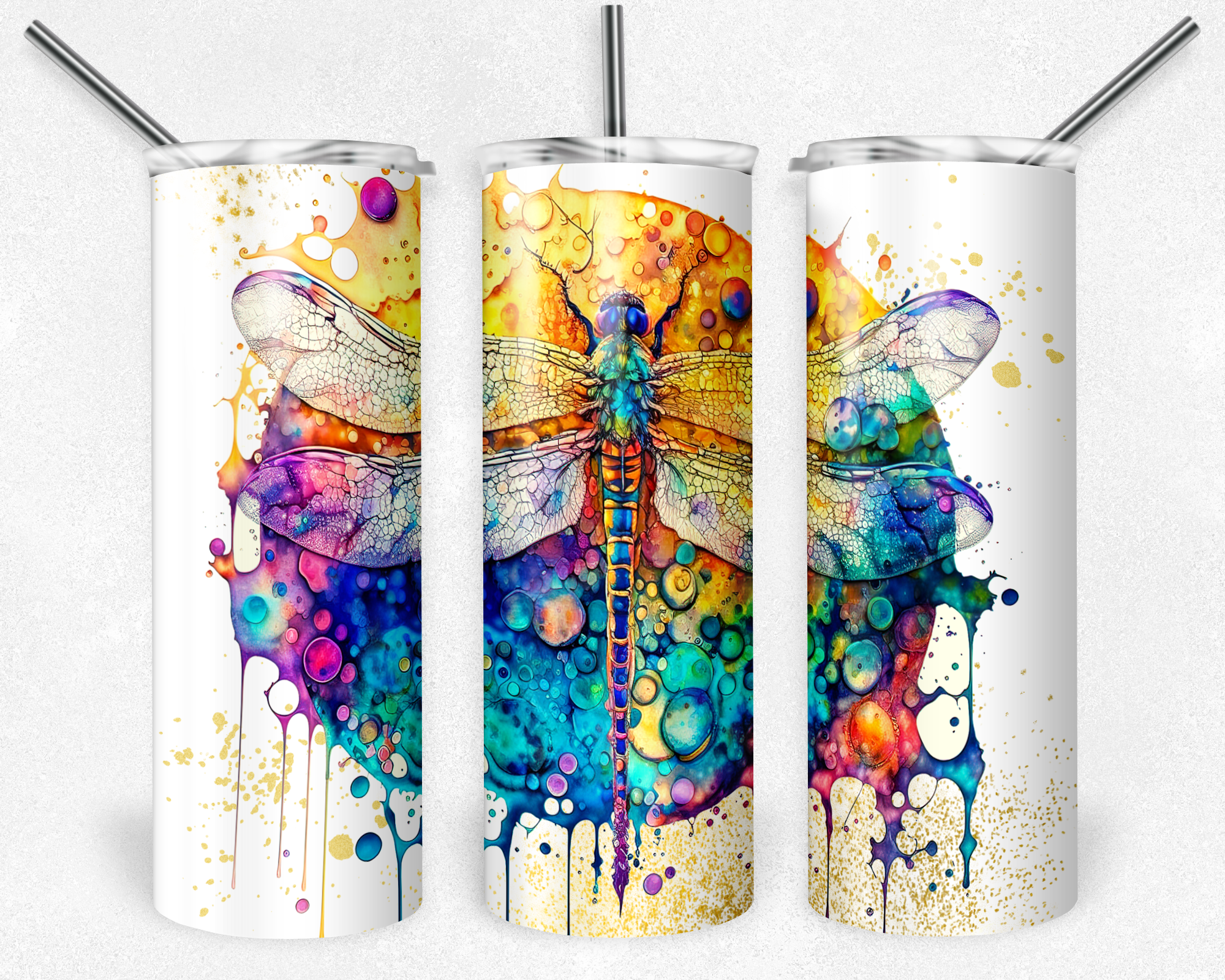 Alcohol Ink Dragonflies