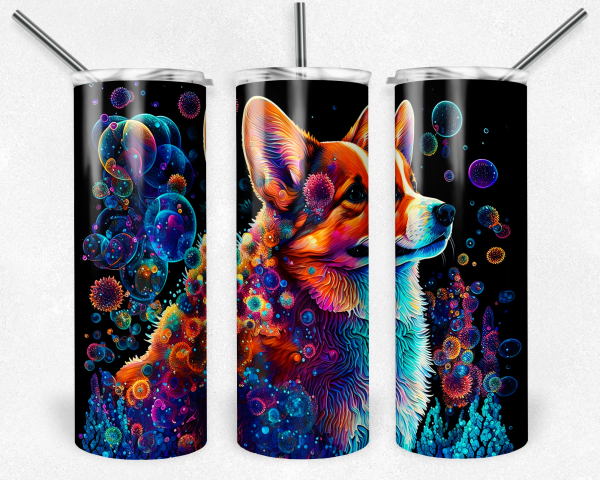 Alcohol Ink Corgi