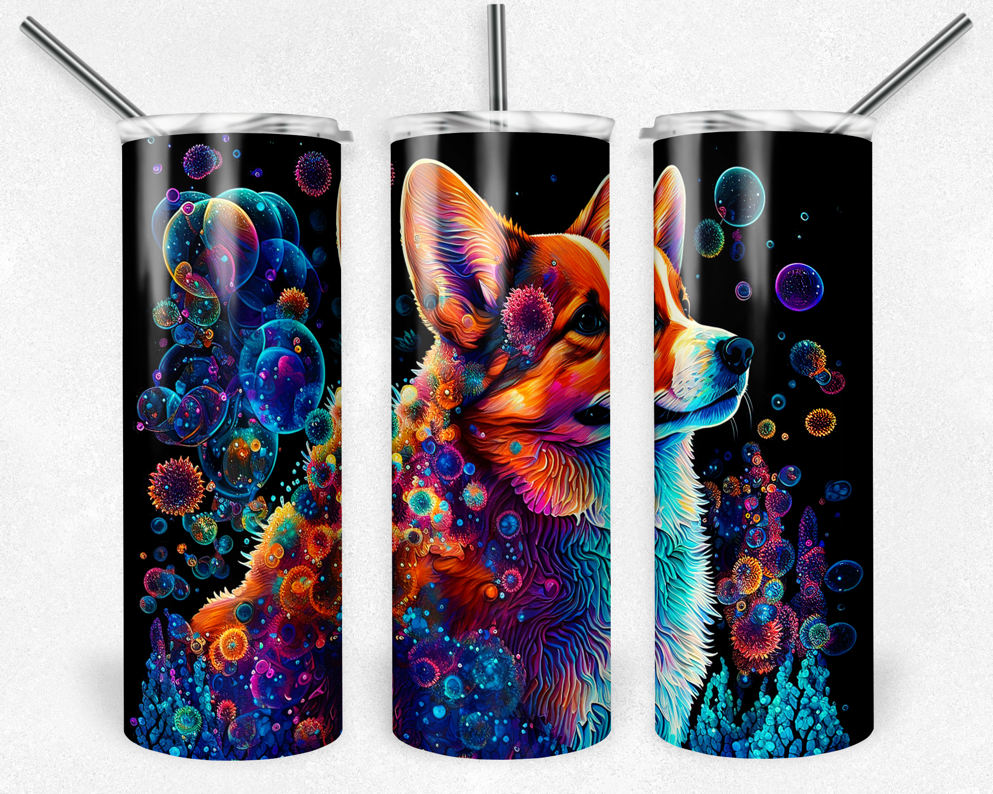 Alcohol Ink Corgi