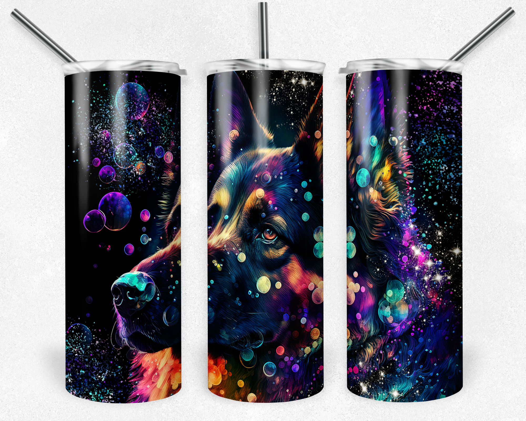 Alcohol Ink German Shepherd