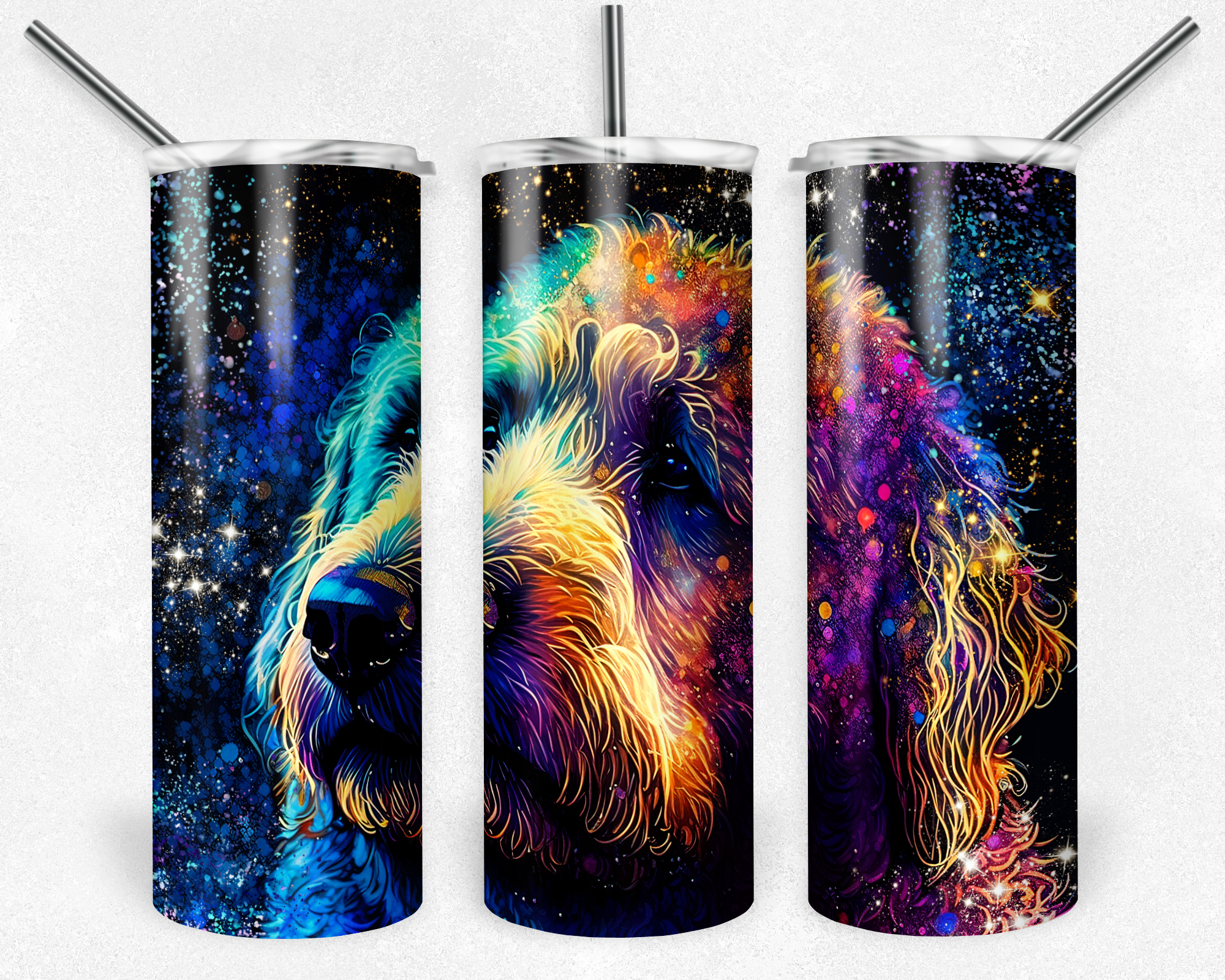 Alcohol Ink Goldendoodle