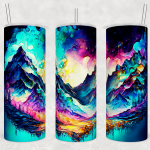 Alcohol Ink Mountains