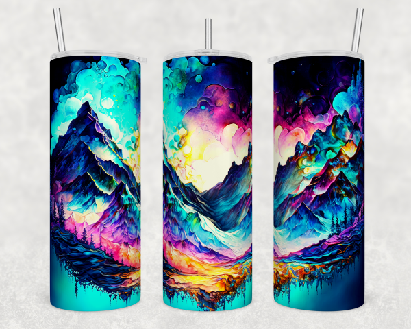 Alcohol Ink Mountains