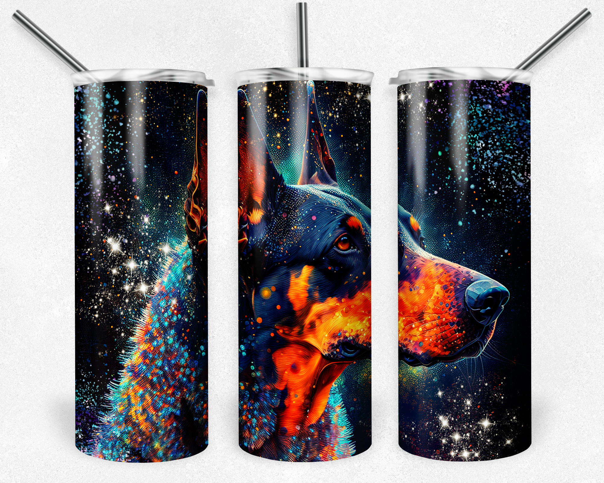 Alcohol Ink Doberman